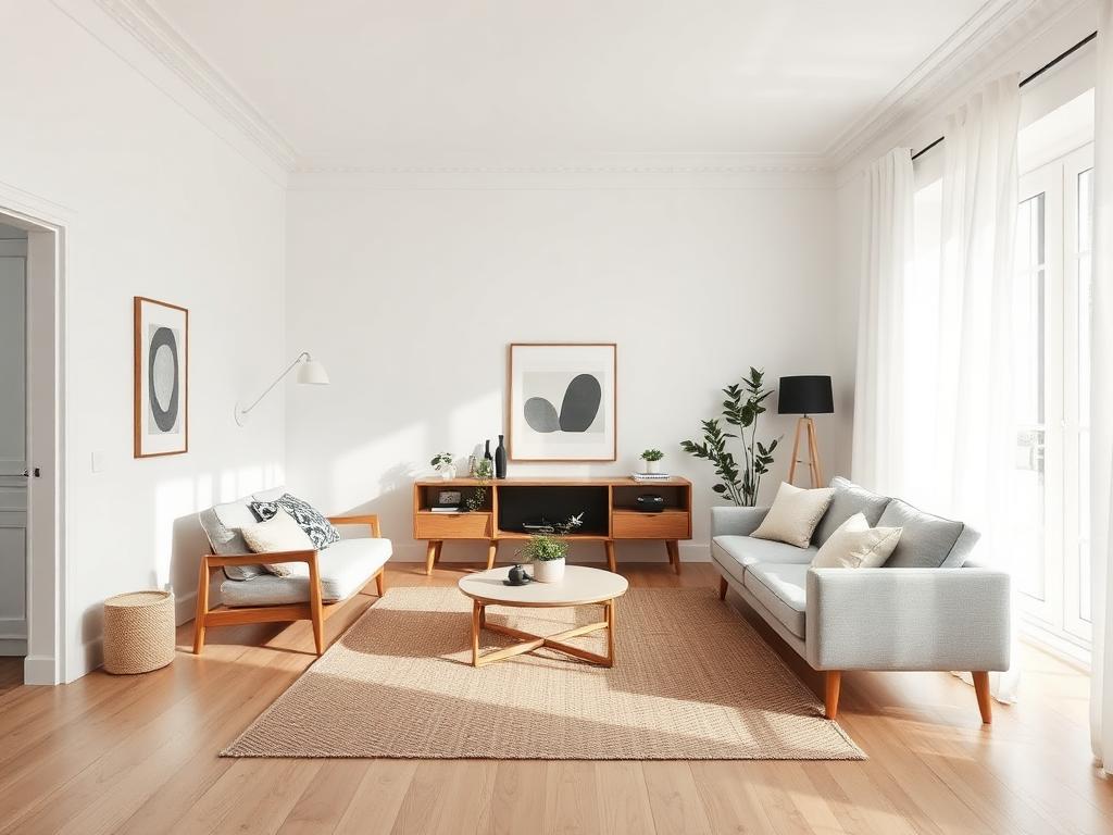 Phòng khách phong cách Bắc Âu – LuckySpace