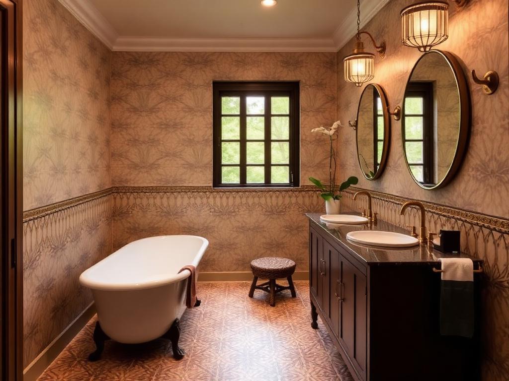 Phòng tắm phong cách Đông Dương hiện đại – LuckySpace