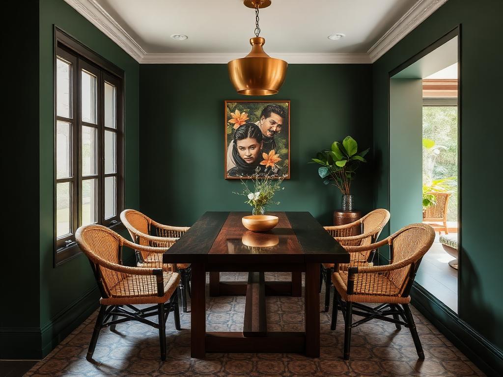 Góc làm việc / thư giãn phong cách Đông Dương hiện đại – LuckySpace
