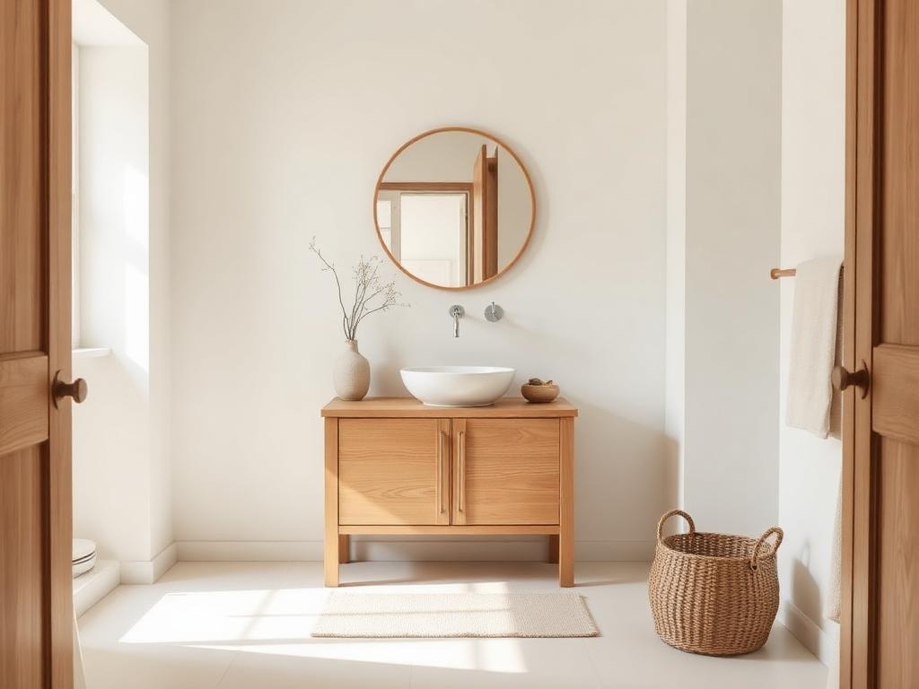 Phòng tắm phong cách Japandi – LuckySpace