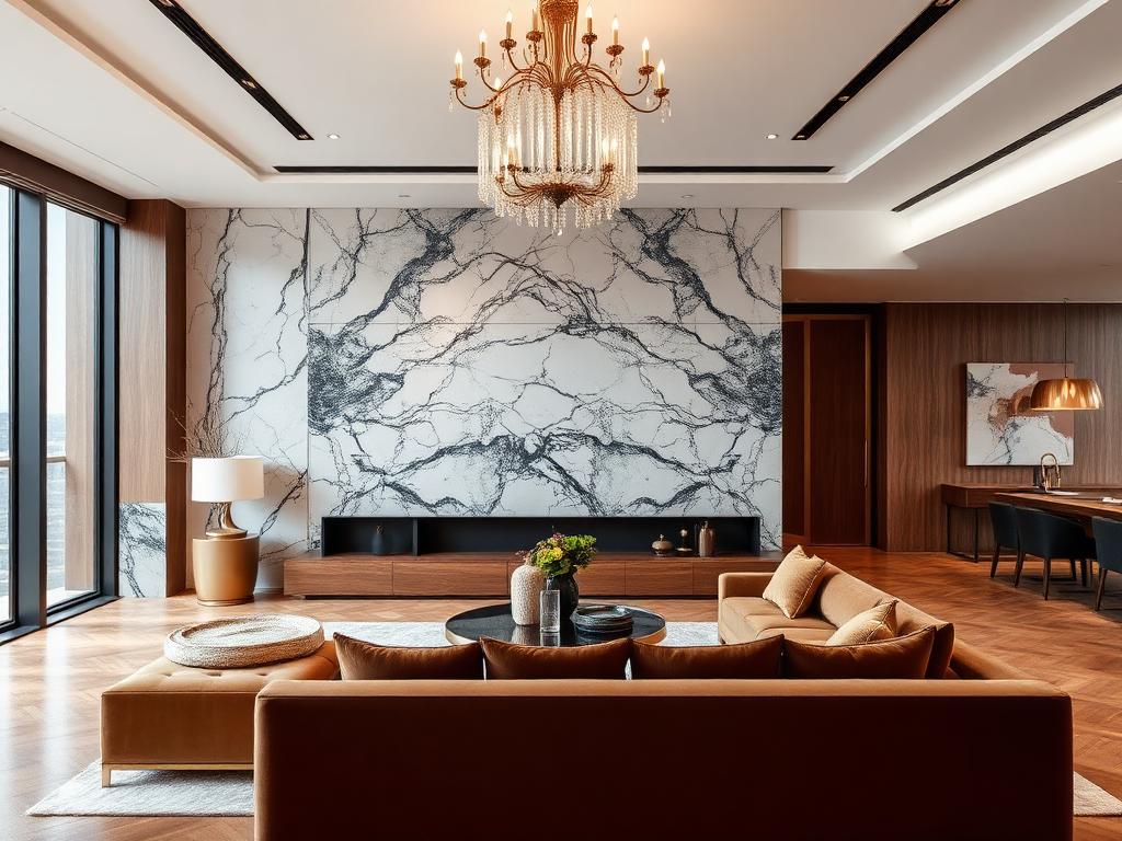 Phòng khách phong cách Modern Luxury – LuckySpace