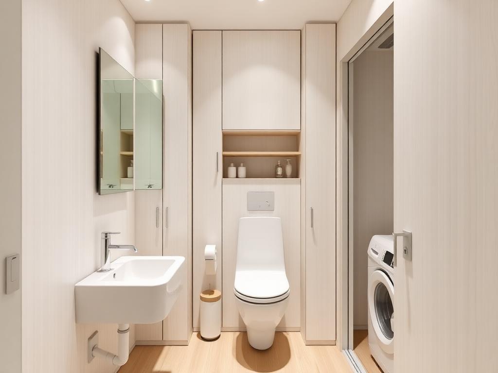 Phòng tắm phong cách Nội thất thông minh – LuckySpace