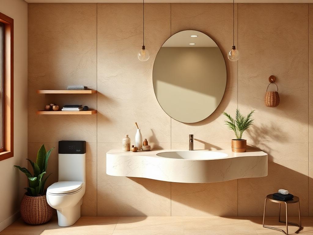 Phòng tắm phong cách Organic Modern – LuckySpace