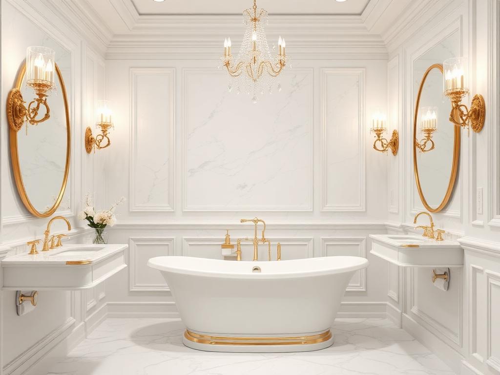 Phòng tắm phong cách Tân cổ điển nhẹ – LuckySpace