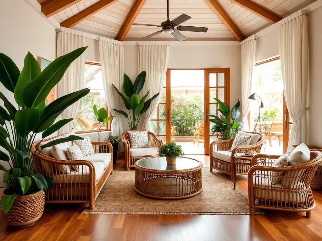 Phòng khách phong cách Tropical Resort – LuckySpace